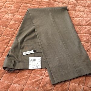 NWT Calvin Klein flat front pant dress slack dark tan size 38x32